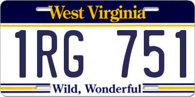WV license plate 1RG751
