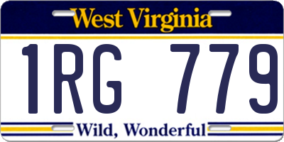 WV license plate 1RG779