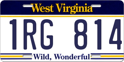 WV license plate 1RG814
