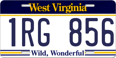 WV license plate 1RG856