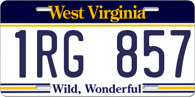 WV license plate 1RG857