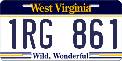 WV license plate 1RG861
