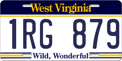 WV license plate 1RG879