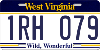 WV license plate 1RH079