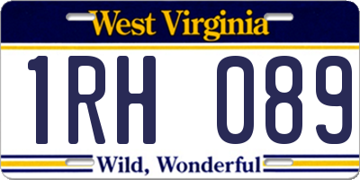 WV license plate 1RH089