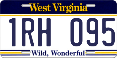 WV license plate 1RH095