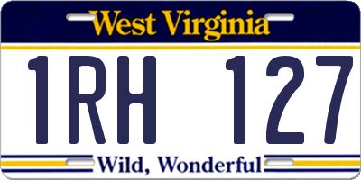 WV license plate 1RH127