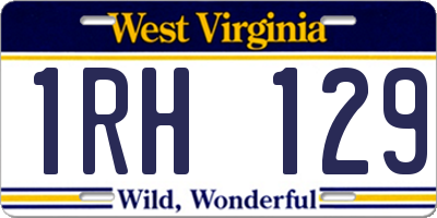 WV license plate 1RH129