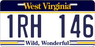 WV license plate 1RH146