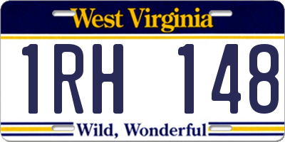 WV license plate 1RH148