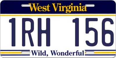 WV license plate 1RH156