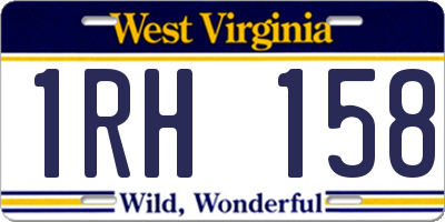 WV license plate 1RH158