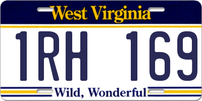 WV license plate 1RH169