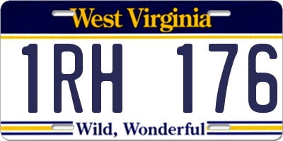 WV license plate 1RH176