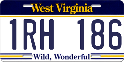 WV license plate 1RH186