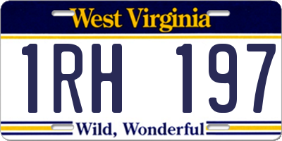 WV license plate 1RH197