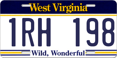 WV license plate 1RH198