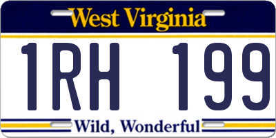 WV license plate 1RH199