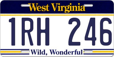 WV license plate 1RH246