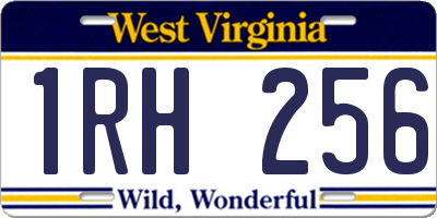 WV license plate 1RH256