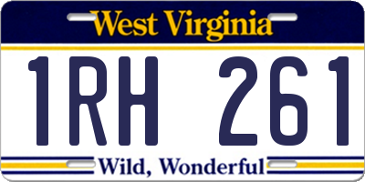 WV license plate 1RH261