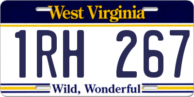 WV license plate 1RH267