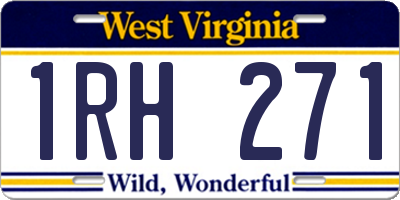 WV license plate 1RH271