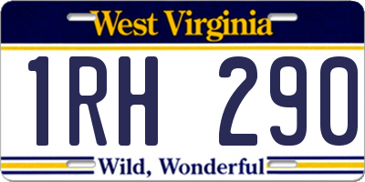 WV license plate 1RH290