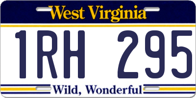 WV license plate 1RH295