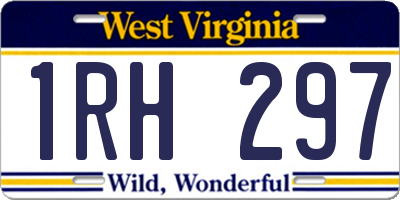 WV license plate 1RH297