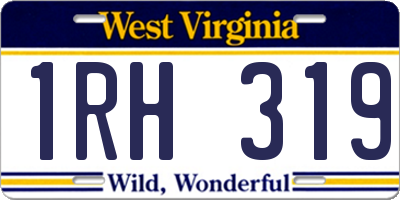 WV license plate 1RH319