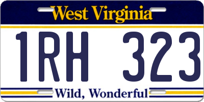 WV license plate 1RH323