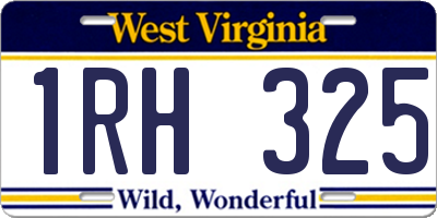 WV license plate 1RH325