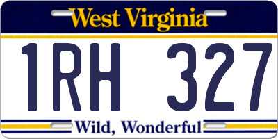 WV license plate 1RH327