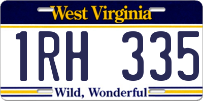 WV license plate 1RH335
