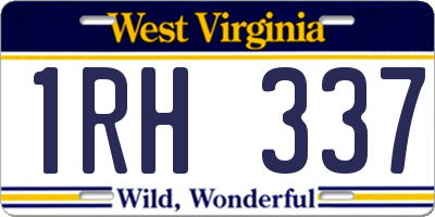 WV license plate 1RH337