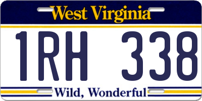 WV license plate 1RH338