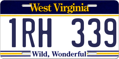 WV license plate 1RH339