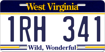 WV license plate 1RH341