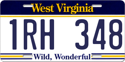 WV license plate 1RH348