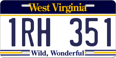 WV license plate 1RH351