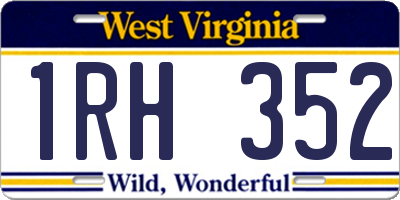 WV license plate 1RH352
