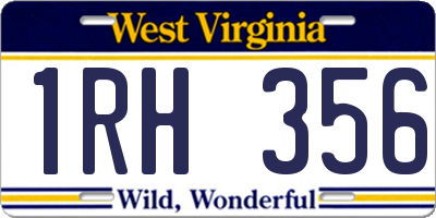 WV license plate 1RH356