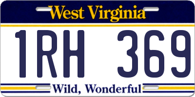 WV license plate 1RH369