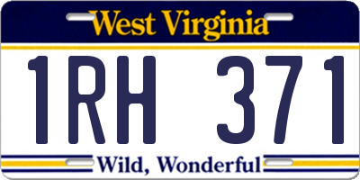 WV license plate 1RH371