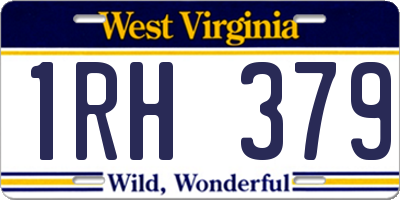 WV license plate 1RH379