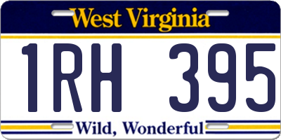 WV license plate 1RH395