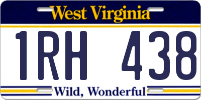 WV license plate 1RH438