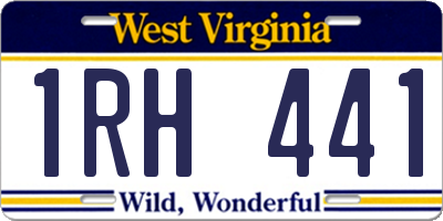 WV license plate 1RH441