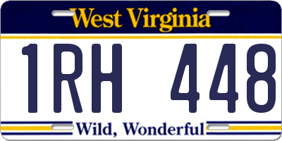WV license plate 1RH448